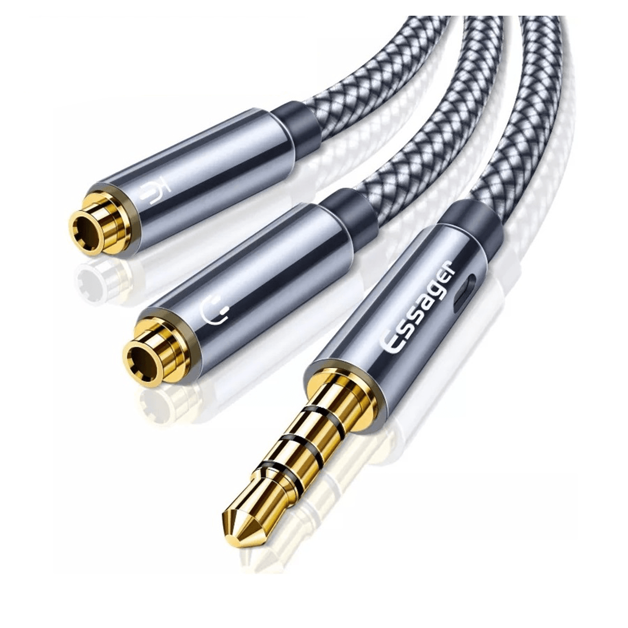 Cable Adaptador Micrófono y Audio 35mm Ps4 Xbox Nintendo Switch