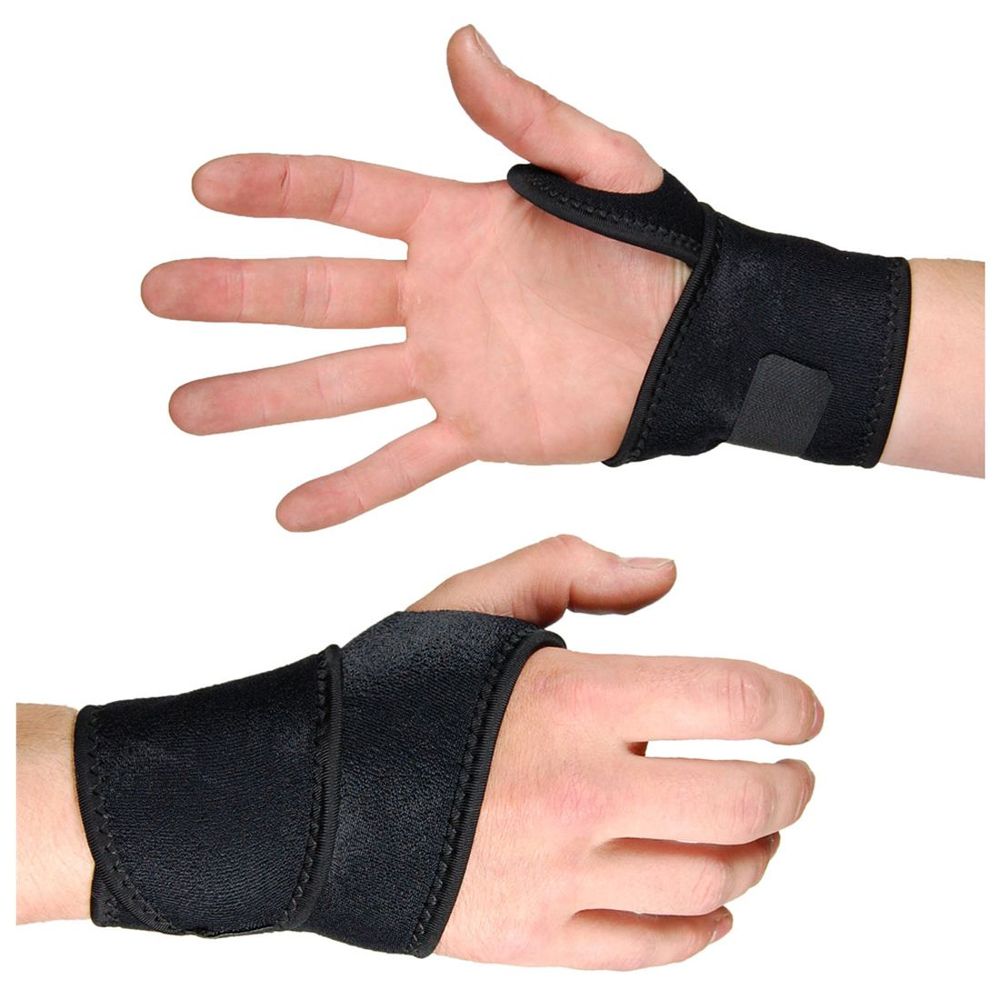 Muñequera con protector del Pulgar (2 unidades) Generico Todo Deporte  Naranja - Promart