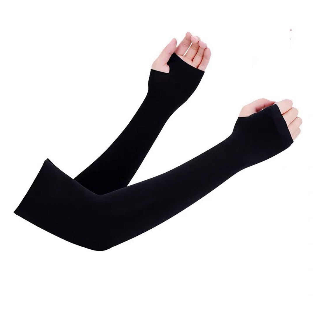 Manga de Brazo Protección Uv Seda Negro