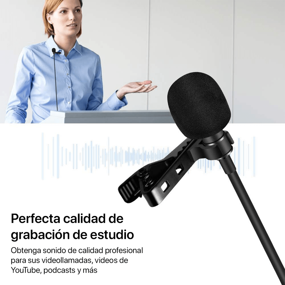 Microfono Inalambrico Profesional Solapero Dual Usb C - Promart