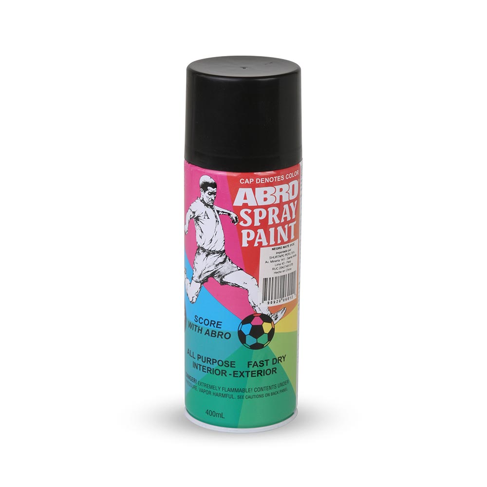 Spray Mate Negro Abro 400 ml