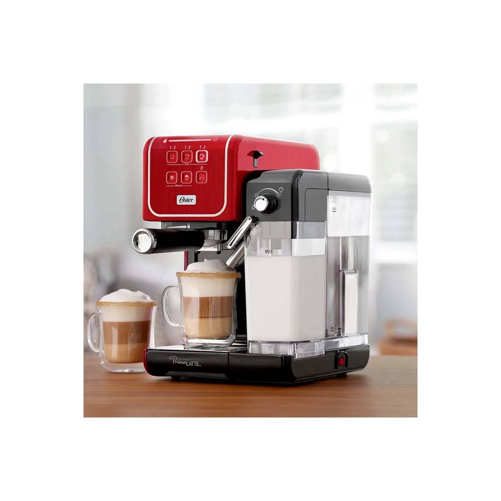 Cafetera Primalatte Touch 19 Bares Oster Bvstem6801r Rojo Promart 