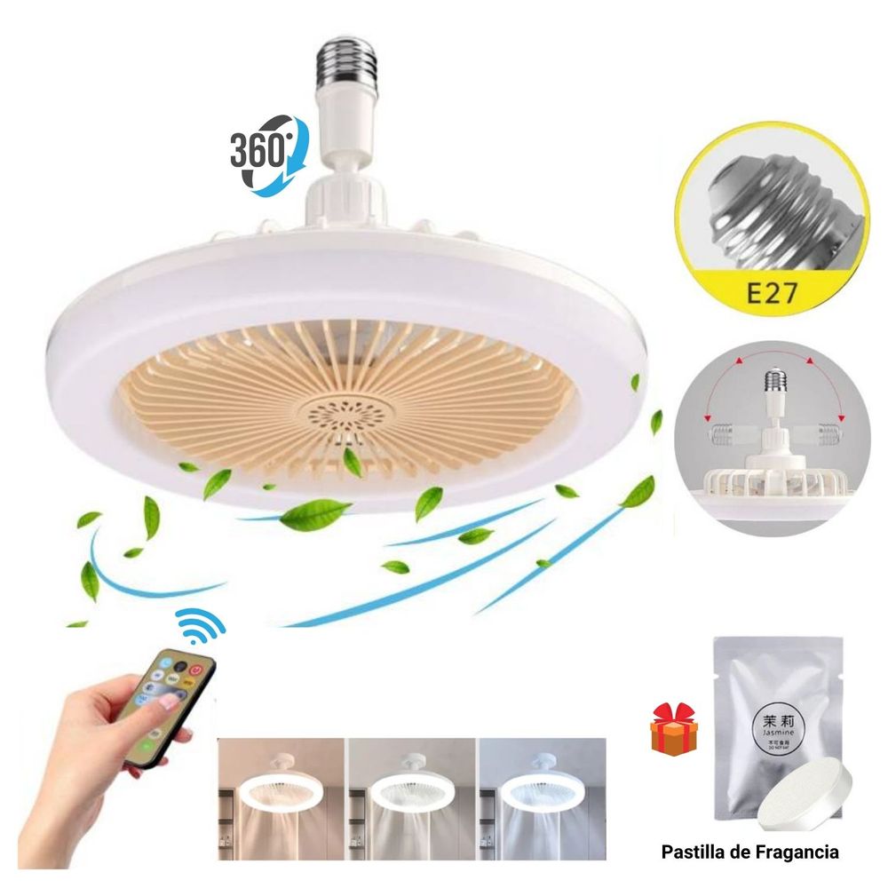 Foco Ventilador Techo 2 En 1 Ahorrador C