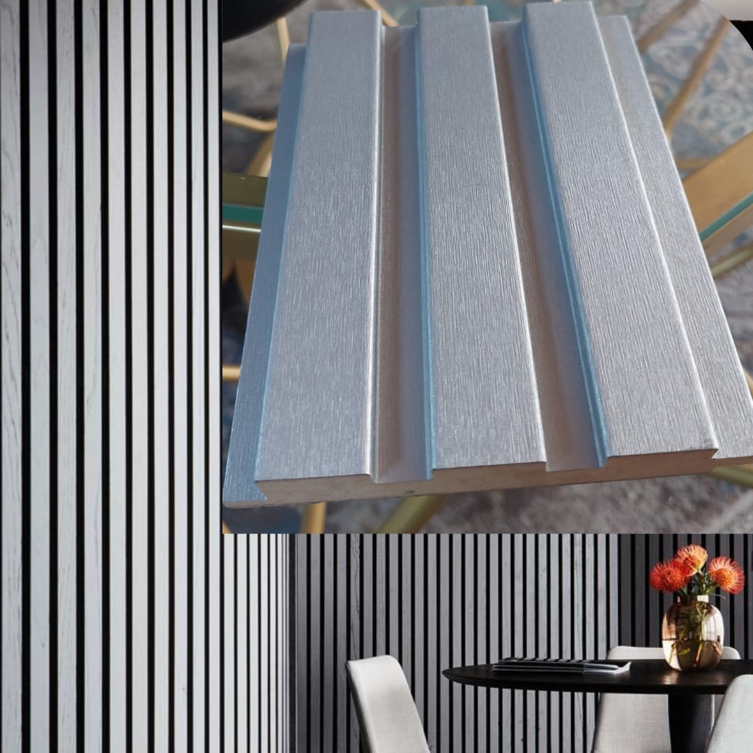 Wall Panel De MDF Plata 6 planchas
