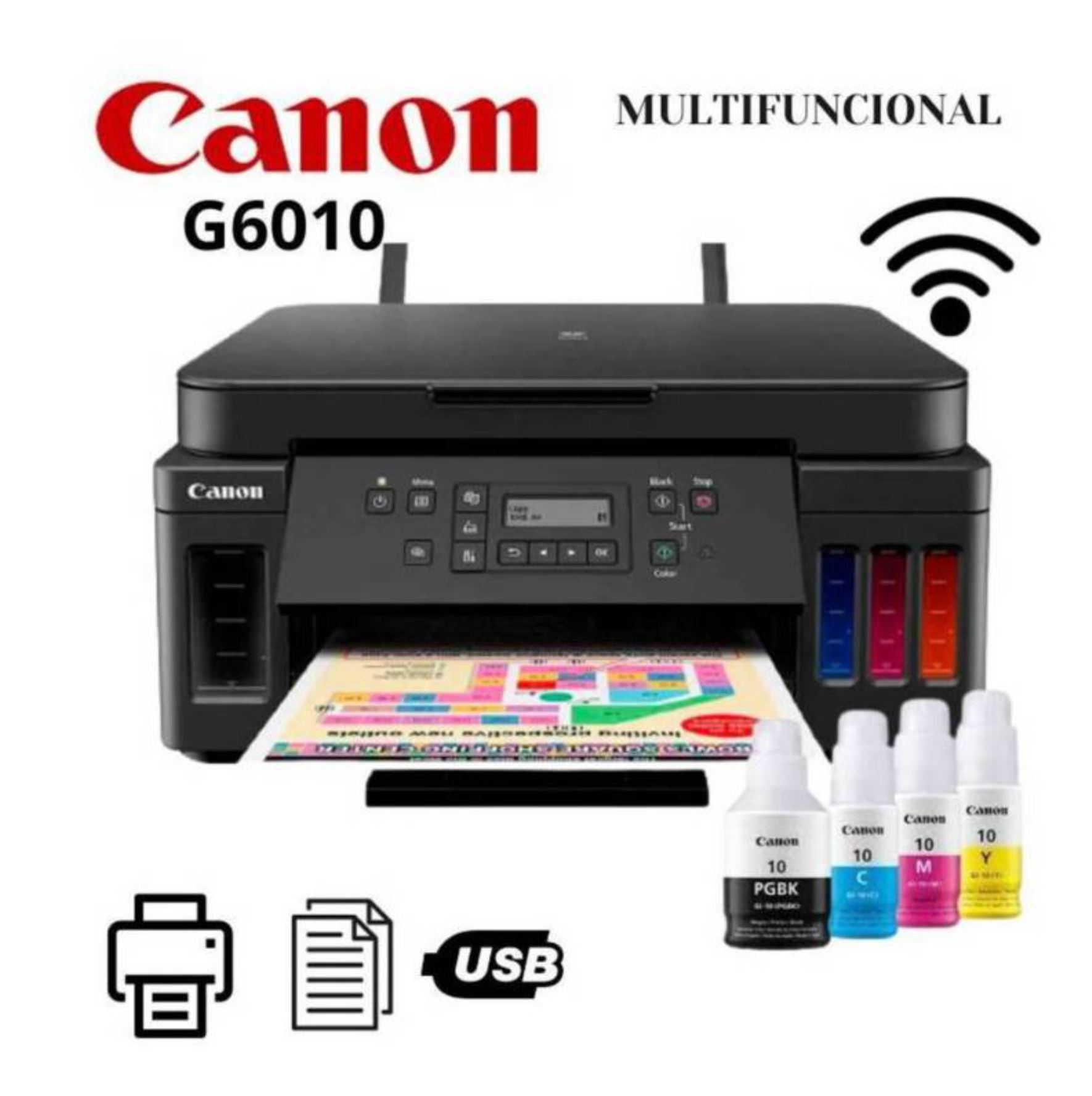 Impresora Multifuncional Canon Pixma G3110 Tinta Continua, Conexion Wifi y  Usb - Promart