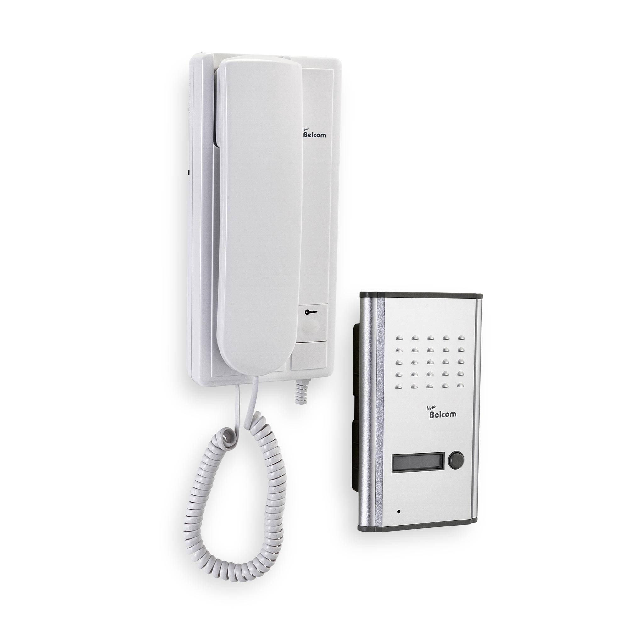 Portero e Intercomunicador Belcom PE2102 Blanco de Aluminio para Empotrar