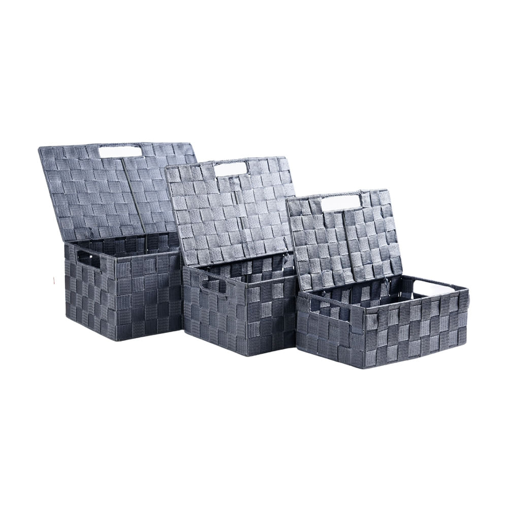 Cesta de Baño Orange Modelo Set x 3 Domino Gris Mate
