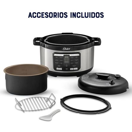 Multi Olla Ovalada Oster 15 Funciones Ckstpcecov57 Acero 1000 watts