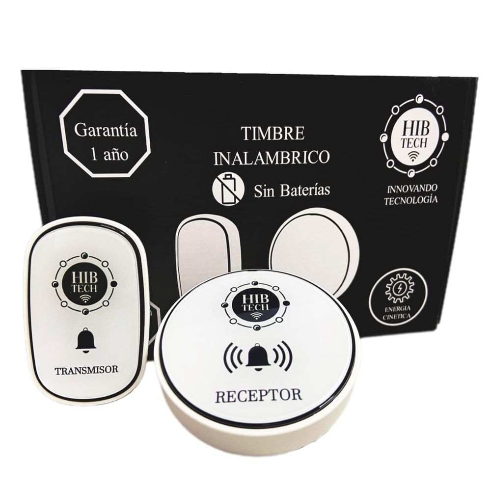 Timbre Inalámbrico Sin Pilas Blanco Kinetic Energy Casa Departamento Timbre Inalámbrico Sin Pilas Blanco Kinetic Energy Casa Departamento