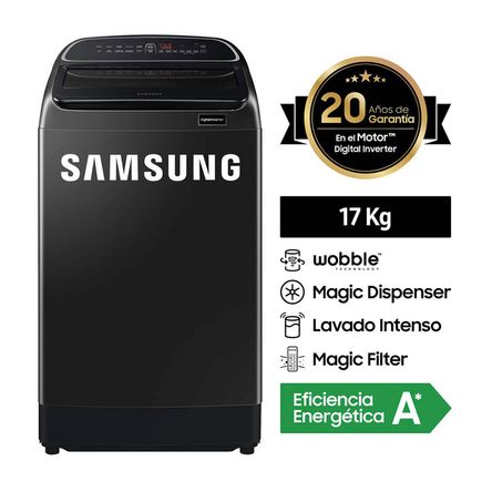 Lavadora Samsung 17 kg Tecnología Inverter Wa17t6260bv