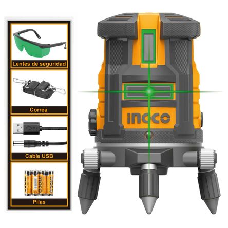 Nivel Láser Autonivelante Ingco Línea Verde HLL305205 Nivel Láser Autonivelante Ingco Línea Verde HLL305205
