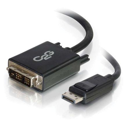 Cable Adaptador C2G Displayport Macho a Dvi D Macho de Un Solo Enlace 6 Negro