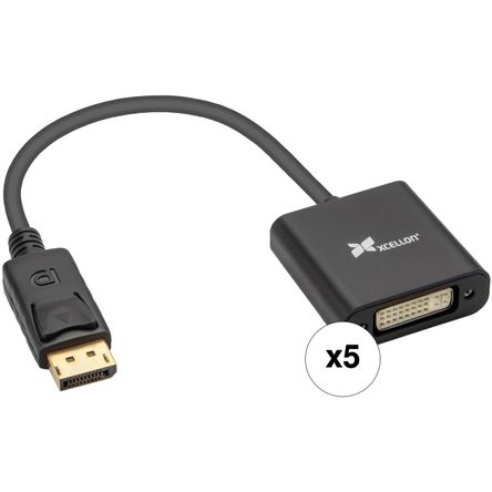 Adaptador Xcellon Displayport a Dvi I Paquete de 5 Unidades