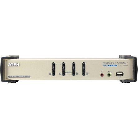 Switch Kvmp Aten de 4 Puertos Usb Dvi Dual Link con Audio de Sonido Envolvente 2.1 Switch Kvmp Aten de 4 Puertos Usb Dvi Dual Link con Audio de Sonido Envolvente 2.1
