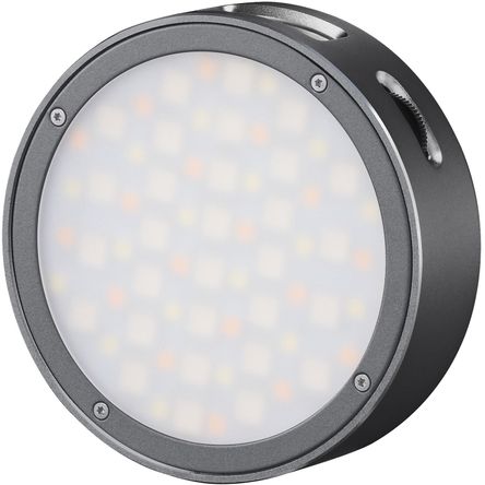 Luz Led Magnética Redonda Godox Mini Rgb Gris