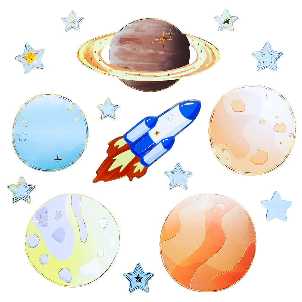 Adhesivo para Pared Pegatina Decorativa Infantil 3D 60X30cm S76 Galaxia Adhesivo para Pared Pegatina Decorativa Infantil 3D 60X30cm S76 Galaxia