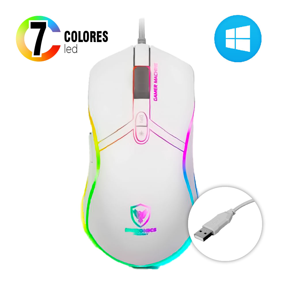 Mouse Gamer Micronics Stingray GM813w Blanco - Promart