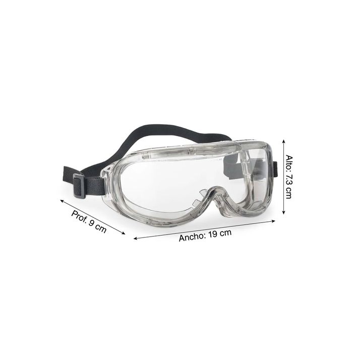 Lentes de Seguridad 3M Contra Impacto y Químicos Transparentes