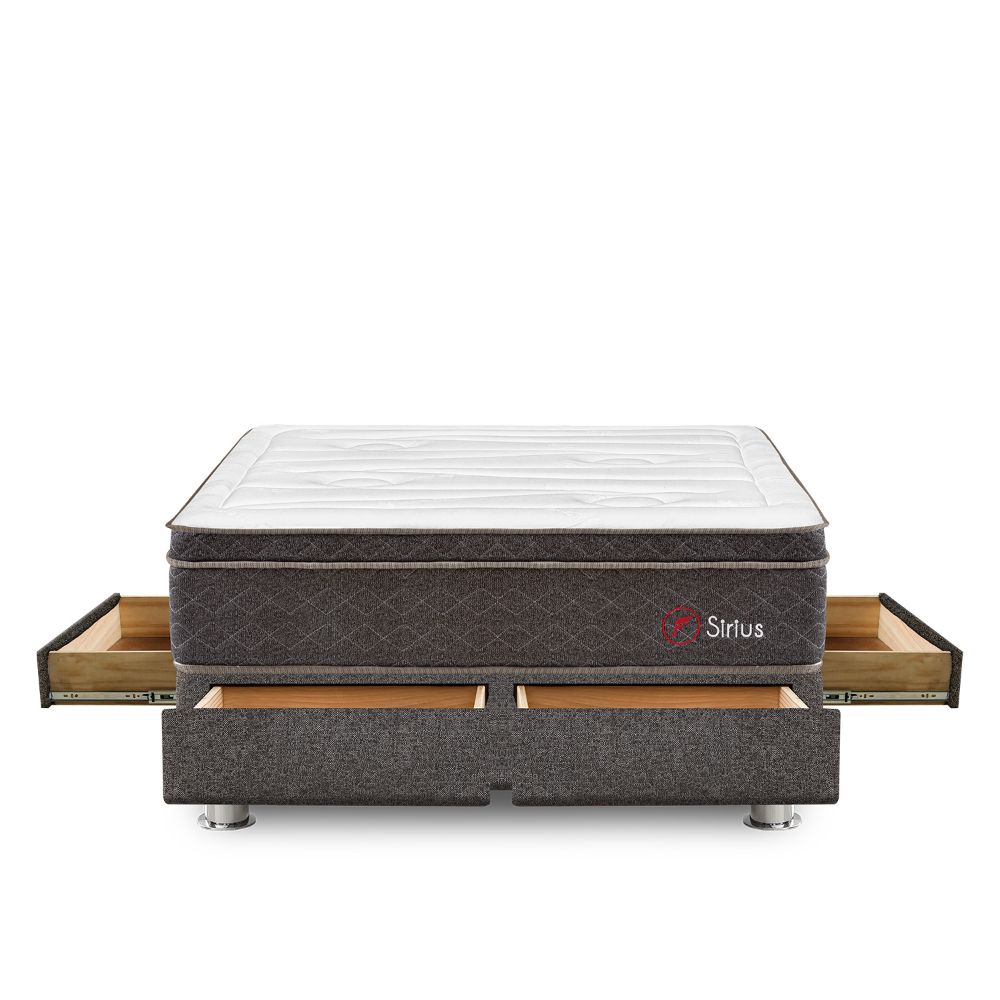 Cama Sirius Con 4 Cajones 2 Plazas