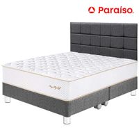 Dormitorio PARAISO Royal Elizabeth King + Cabecera Blocks Gris + 2 Almohadas