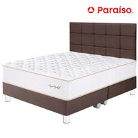 Dormitorio PARAISO Royal Elizabeth Queen + Cabecera Blocks Chocolate + 2 Almohadas
