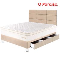 Dormitorio PARAISO Royal Prince C/Cajones 1.5 Plazas + Cabecera Blocks Champagne + 1 Almohada