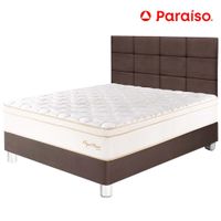 Dormitorio PARAISO Royal Prince 2 Plazas + Cabecera Blocks Chocolate + 2 Almohadas