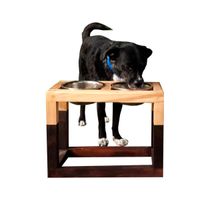 Comedero para mascota de madera de palets