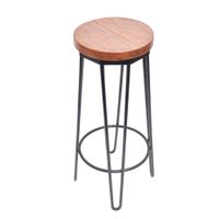 Banco Bar METHOME de Metal Fijo Negro