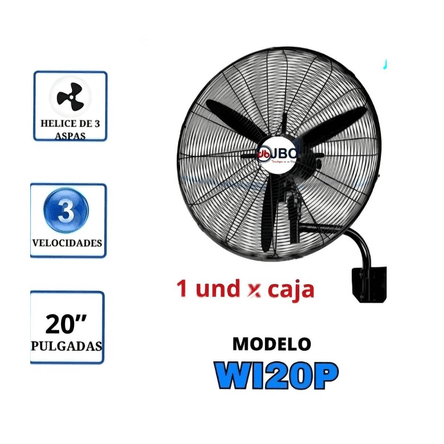 Ventilador Industrial Jbo De Pared De 20 Pulgadas 130 Watts - Promart