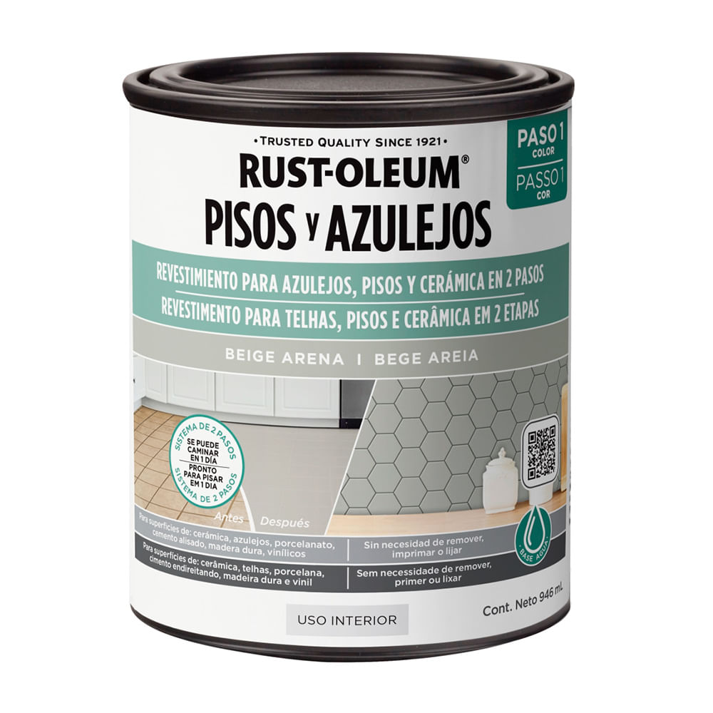 Pintura Protector Rust Oleum para Pisos y Azulejos Beige 946 ml