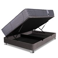 Cama Box Tarima Pistones FORLI Capella 2 Plazas + 2 Almohadas + Protector