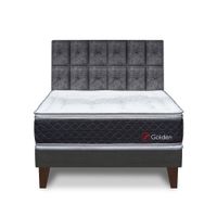 Dormitorio Europeo Golden King + Cabecera + 2 Almohadas + 1 Protector