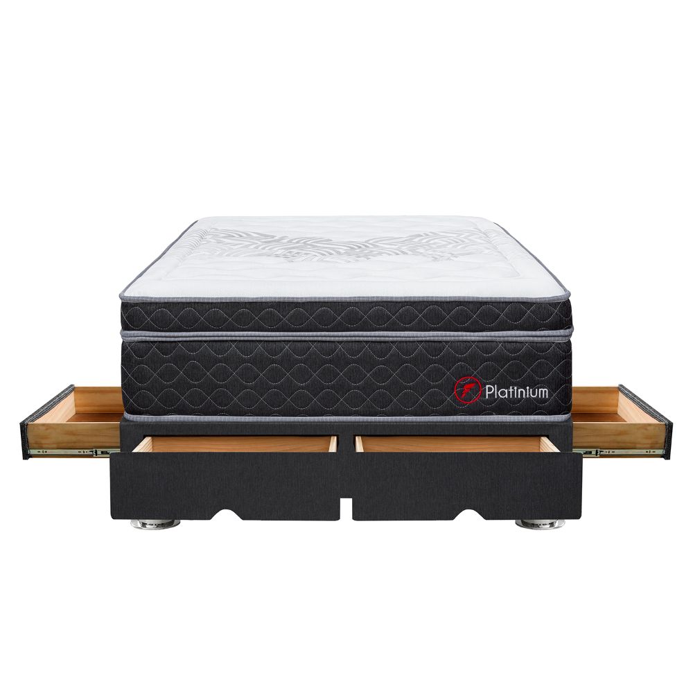 Cama Platinium Con 4 Cajones Queen