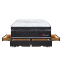 Cama Platinium Con 4 Cajones 2 Plazas + 2 Almohadas + 1 Protector
