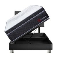Dormitorio Boxet Gris Platinium Queen + 2 Almohadas + 1 Protector