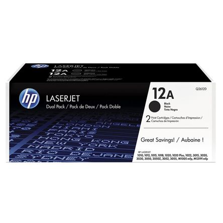 Tóner Hp 12AD Negro Q2612AD Dual Pack 4000 Pág.