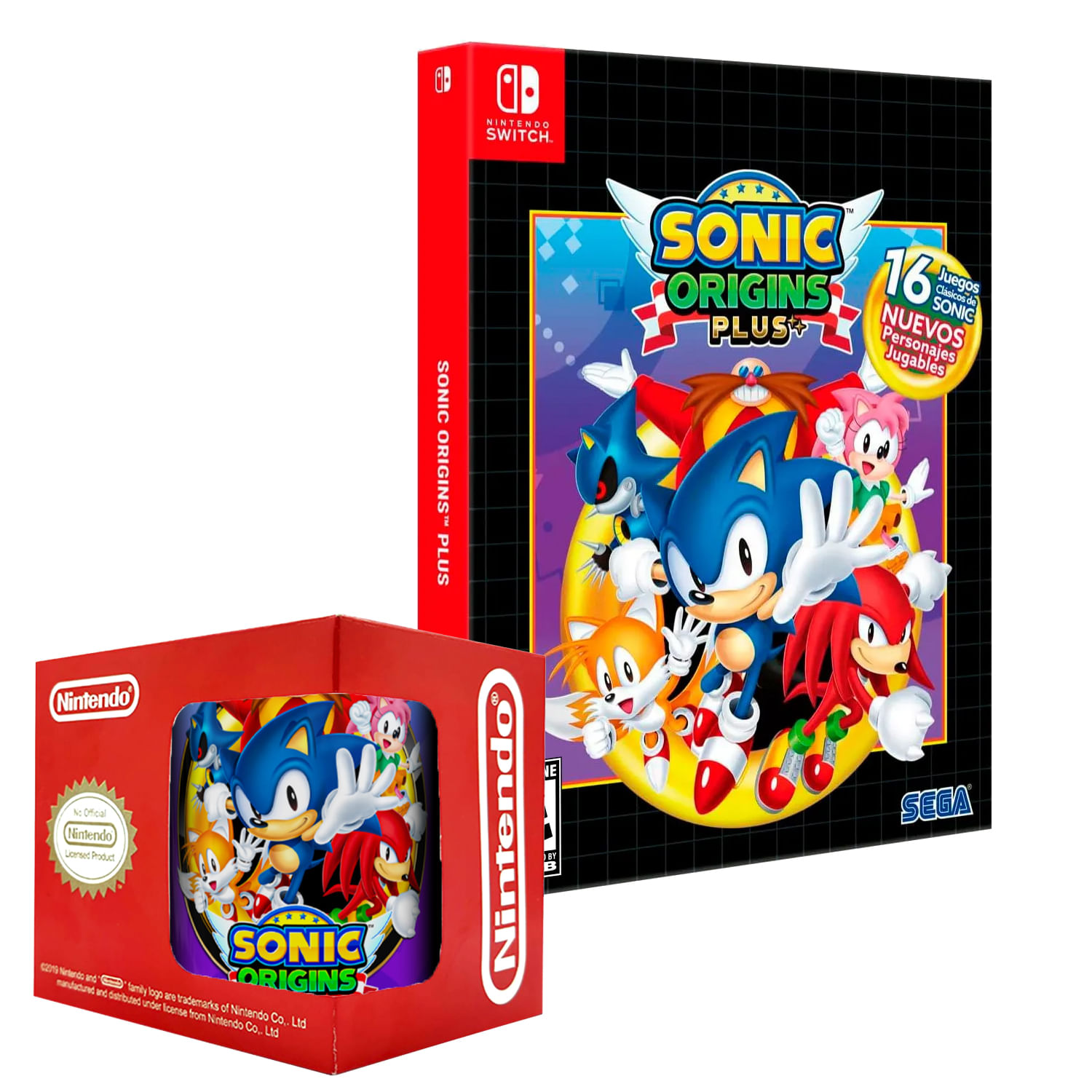 Sonic Origins PLus Nintendo Switch + Taza