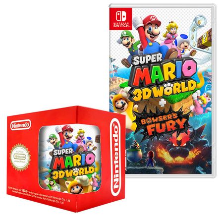 Super Mario 3D World Bowsers Fury Nintendo Switch + Taza
