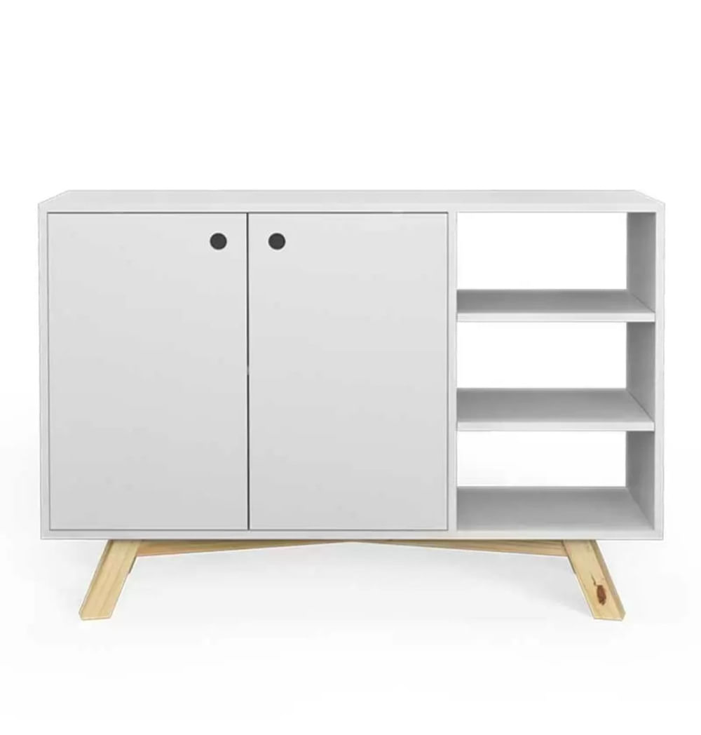 Aparador multiusos 2 puertas Milán color Blanco TU MESITA