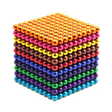 1000 Uds. Cubo magnético de 3mm juguete de construcción mezcla de 10 colores