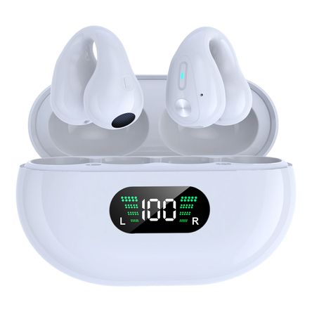 Auriculares Inalámbricos Yyk-Q80 Auriculares Con Ganchos Para La Oreja Blanco