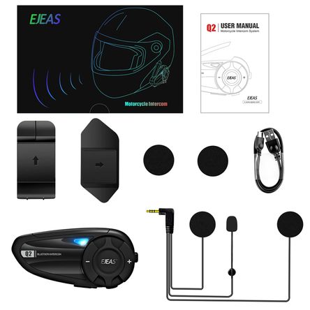 Cascos De Motocicleta Auriculares Ejeas 800M Dos Conductores Talkback Auricular Interfono