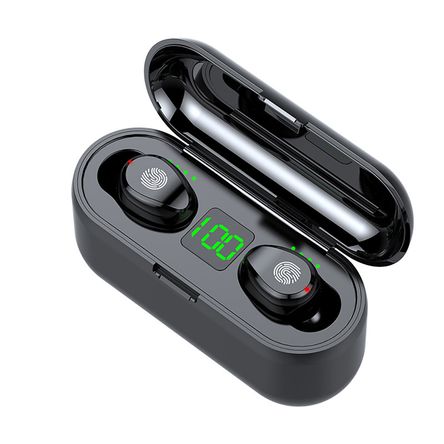 Auriculares Bluetooth F9 Auriculares Internos Inalámbricos Negros