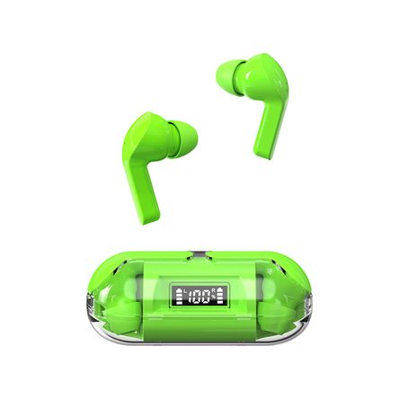 Auriculares In-Ear Tm20 Inalámbricos Bt 5.3 Funda Transparente Verde