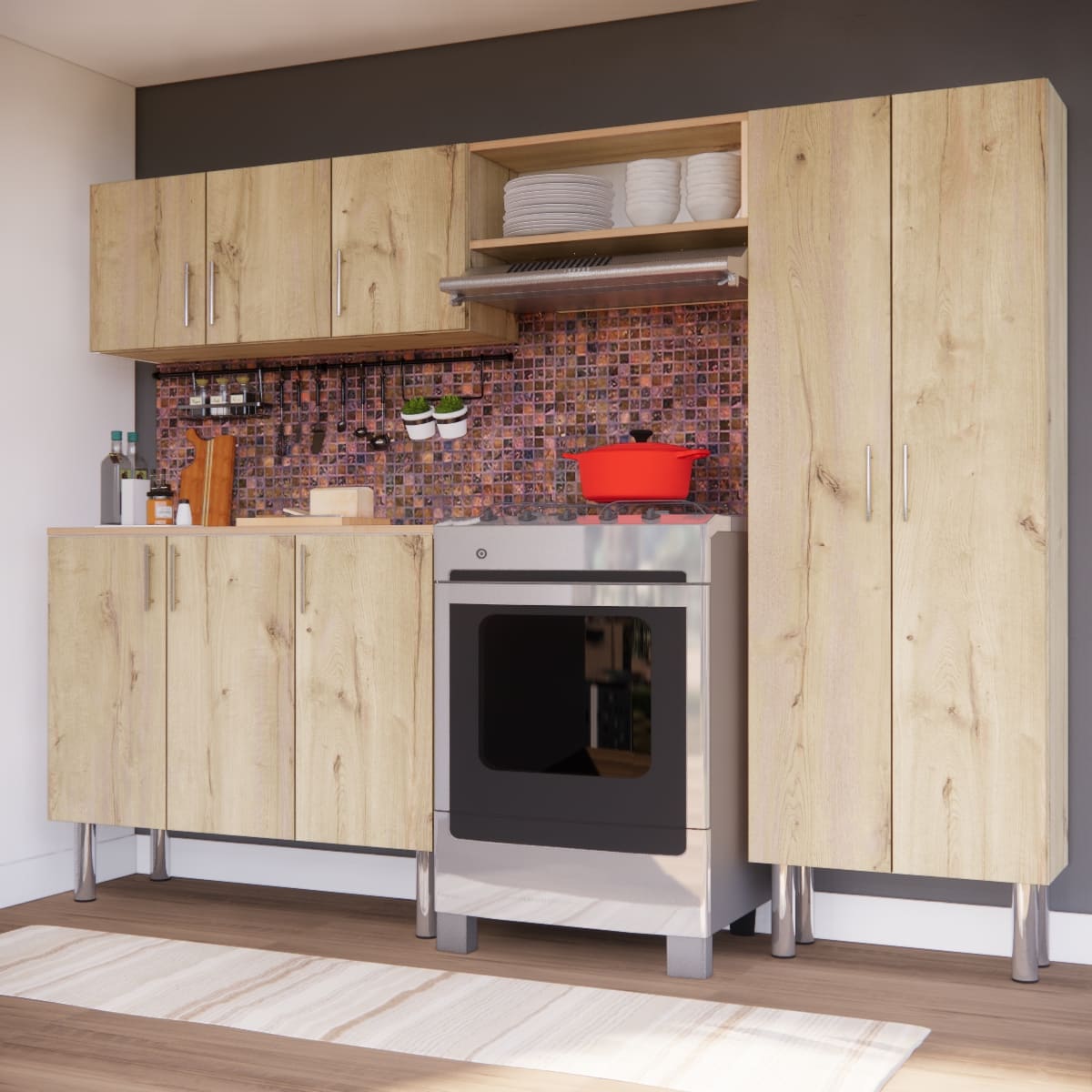 Mueble de Cocina Valeria 230cm Movenda Duna