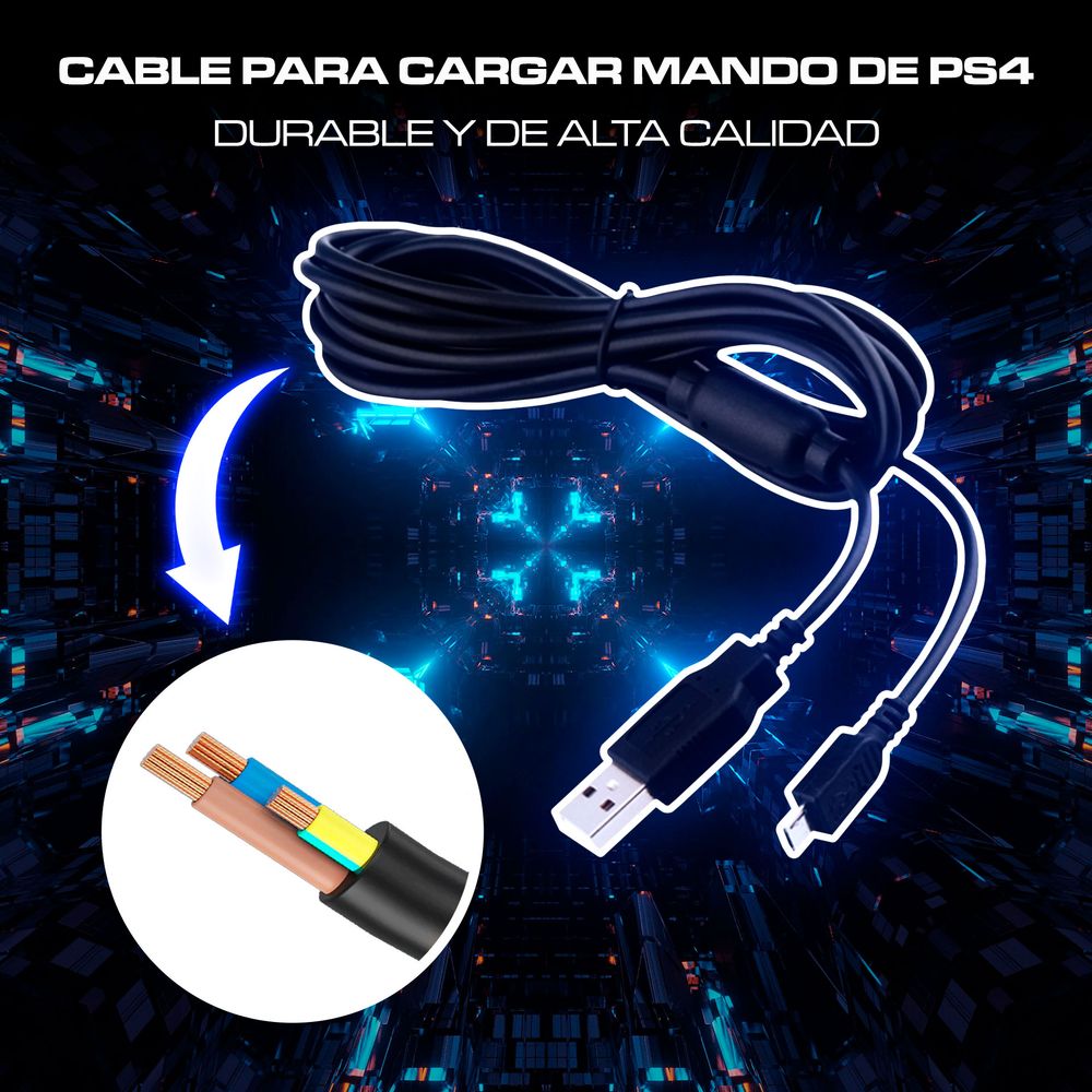 Cable Usb Ps4 Carga Rapida