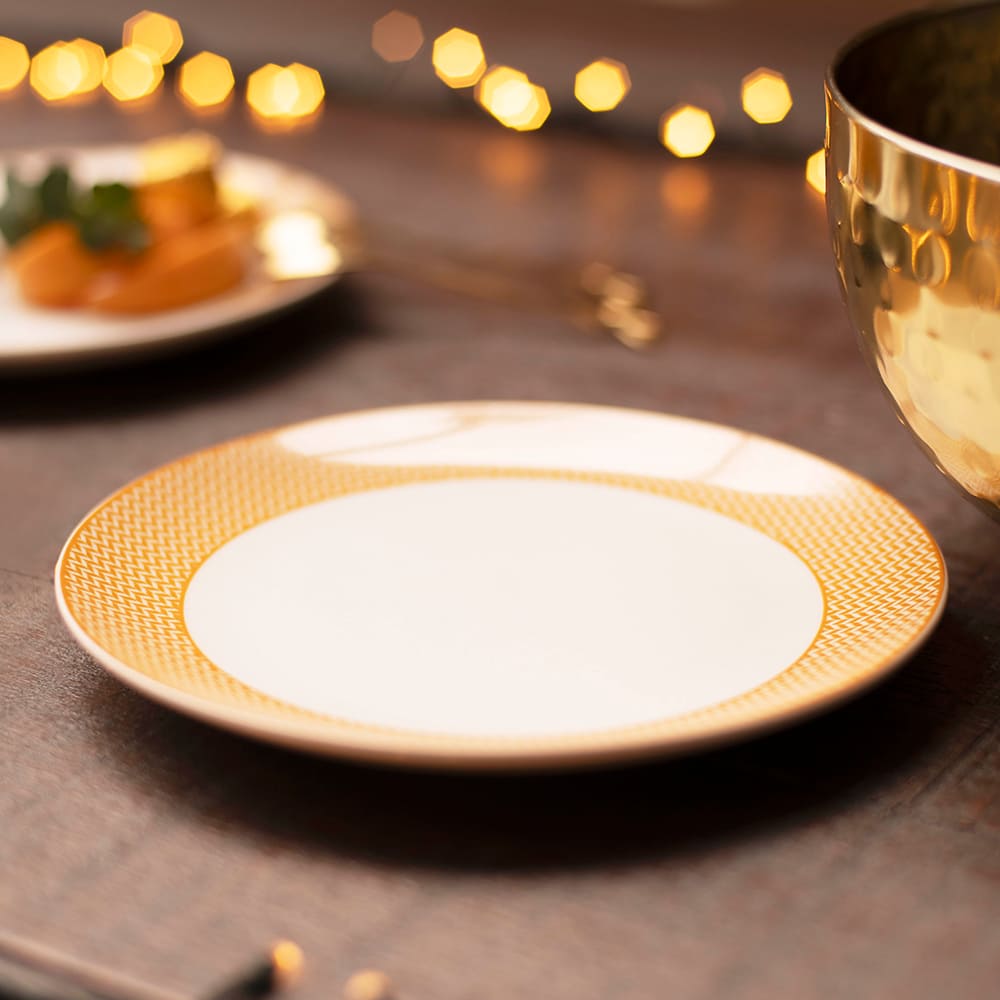 Plato de Entrada Colección Dorada Diseño Dorado 19cm