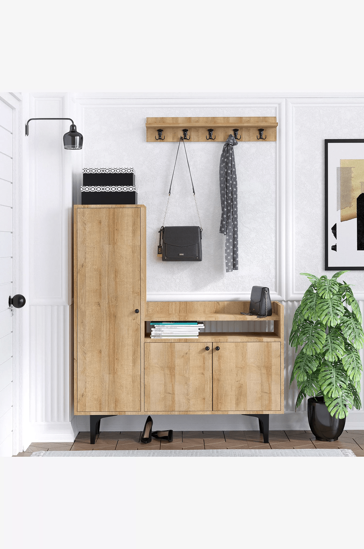 Aparador recibidor moderno 3 puertas Sicilia color Duna TU MESITA