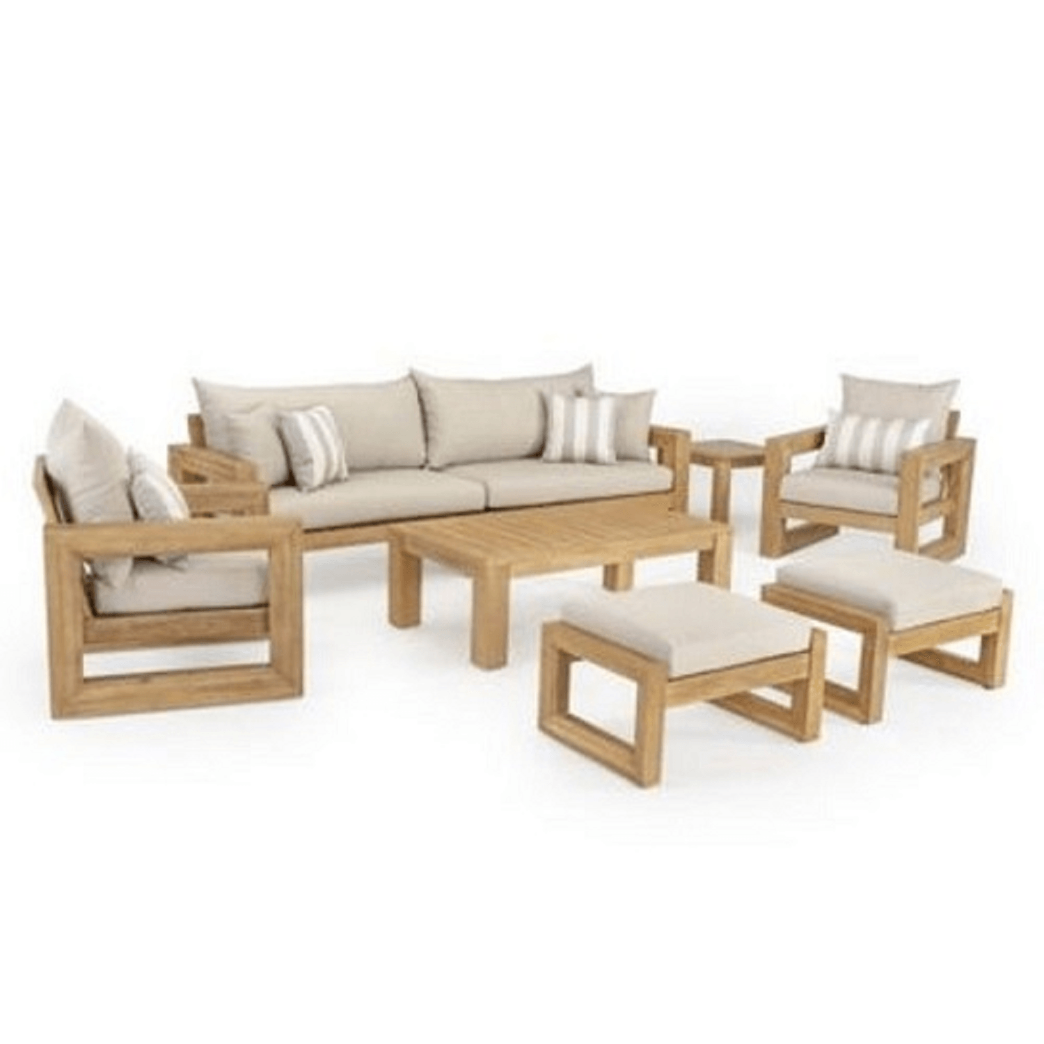 Sala Terraza Mobiliari Ely 3 1 1 Cuerpos + 2 Bancas Gris